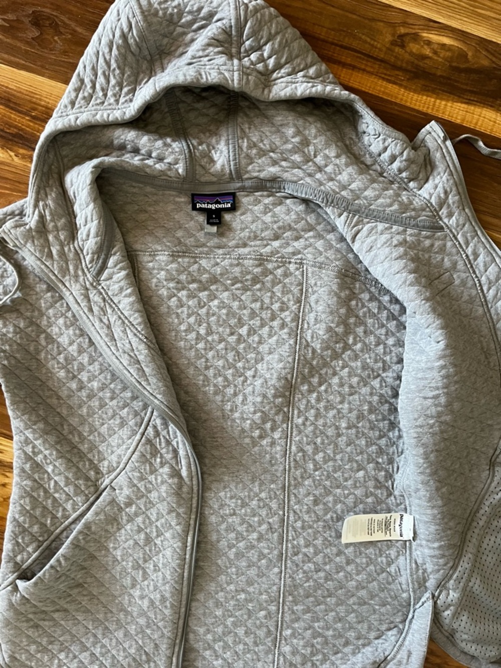 Patagonic Women Organic Cotton Quilt Zip Hoodie EUC - Picture 6 of 6